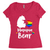 mama bear gay pride Women's Triblend Scoop T-shirt