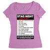 funny stag night checklist, ideal gift, christmas present Women's Triblend Scoop T-shirt