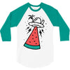 summer alien invasion bright color 3/4 Sleeve Shirt
