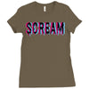 scream 3d Ladies Fitted T-Shirt