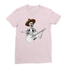 mexican skull Ladies Fitted T-Shirt