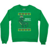 ugly dinosaur merry christmas Crewneck Sweatshirt