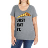 just eat it pizza lover Ladies Curvy T-Shirt
