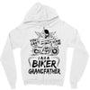 You Cant Scare Me I am Biker Grandfather Zipper Hoodie