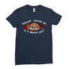 March Peeking Out Baby Boy Ladies Fitted T-Shirt