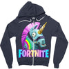 fortnite unicorn Zipper Hoodie