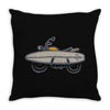 surf biker Throw Pillow