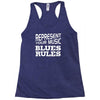 blues rules Racerback Tank