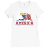 science bless america Ladies Fitted T-Shirt