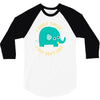an elephant never cares 3/4 Sleeve Shirt