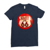 route 66 sign distressed, ideal birthday gift or present Ladies Fitted T-Shirt
