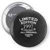 21st birthday gift limited edition 1997 Pin-back button