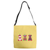 Three Cute But Angry Unicorn Adjustable Strap Totes