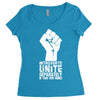 introverts unite separately in your own homes Women's Triblend Scoop T-shirt