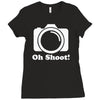oh shoot camera Ladies Fitted T-Shirt