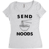 send noods Women's Triblend Scoop T-shirt