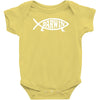darwin'   fish Baby Bodysuit