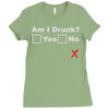 am i drunk Ladies Fitted T-Shirt