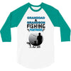 Granddad &amp; Grandson Fishing Partners For Life 3/4 Sleeve Shirt