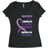 supporting the fighter, admiring the survivors, honoring the taken Women's Triblend Scoop T-shirt