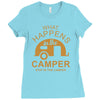 what happens in camper stays Ladies Fitted T-Shirt