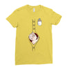 Peek a Boo with Pocket Baby Boy Ladies Fitted T-Shirt