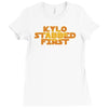 kylo stabbed first Ladies Fitted T-Shirt