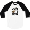 cats cats cats 3/4 Sleeve Shirt