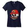 mario skull Women's V-Neck T-Shirt