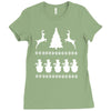 christmas scene reindeer funny Ladies Fitted T-Shirt
