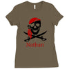personalized pirate Ladies Fitted T-Shirt