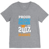 Class of 2017 Proud Grand Father Graduation V-Neck Tee