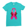 breast cancer pink ribbon Ladies Fitted T-Shirt