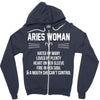 Aries Woman Zipper Hoodie