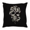 skull snake Throw Pillow