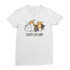 crazy cat lady Ladies Fitted T-Shirt