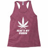 Support Lung Cancer Awareness With A White Cannabis Leaf Racerback Tank