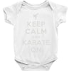 keep calm and karate on Baby Onesie