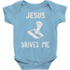 jesus drives me Baby Onesie