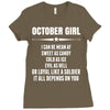 Super October Girl Ladies Fitted T-Shirt