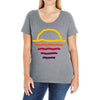 sunset line Ladies Curvy T-Shirt