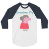 peppa pig grandma pig 3/4 Sleeve Shirt