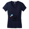 Family Trip To Moon Women's V-Neck T-Shirt