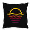 sunset line Throw Pillow