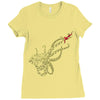 caution octopus&rsquo; may be larger than it appears Ladies Fitted T-Shirt