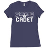 space cadet space ship Ladies Fitted T-Shirt