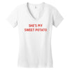 she's my sweet potato Women's V-Neck T-Shirt