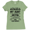 Dear Aunt, Thanks For Being My Aunt Ladies Fitted T-Shirt