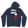 well hung endowed christmas stocking funny Unisex Hoodie