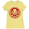 red skull logo avengers marvel comics gift Ladies Fitted T-Shirt